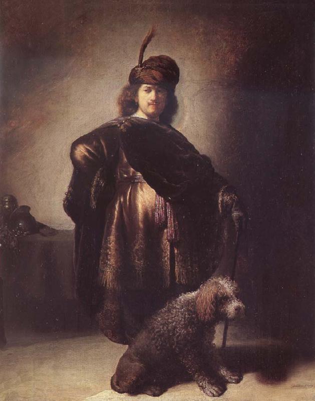 Rembrandt van rijn Self-Portrait with Dog China oil painting art
